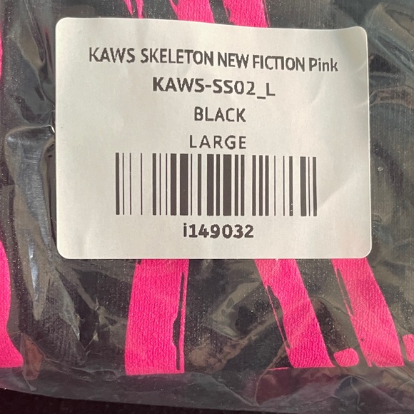 KAWS Pink and Black Graphic Tee - Picture 2 of 2